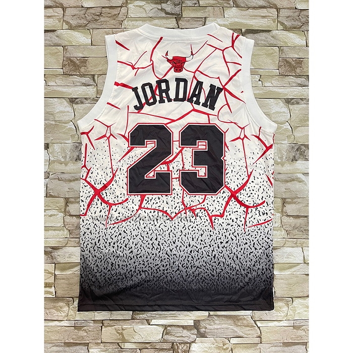 Camiseta Chicago Bulls Michael Jordan #23 Mitchell & Ness Blanco Rojo
